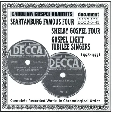 Carolina Gospel Quartets 1938-1939 by Various Artists - album cover