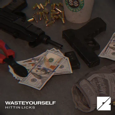 hittin' licks by wasteurself - album cover