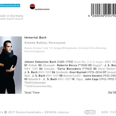 Immortal Bach by Simone Rubino - album cover