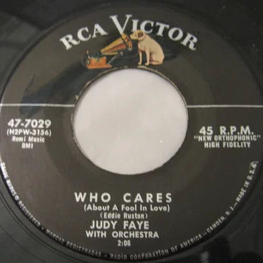 Who Cares / Plaything by Judy Faye - album cover