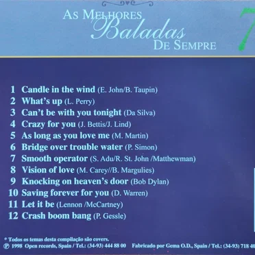 As Melhores Baladas de Sempre 7 by Various Artists - album cover