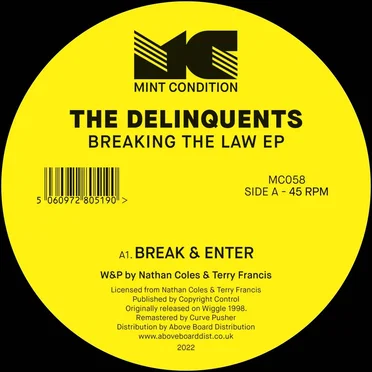 Breaking the Law by The Delinquents - album cover