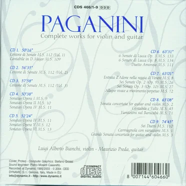 Paganini: Complete Works for Guitar and Violin