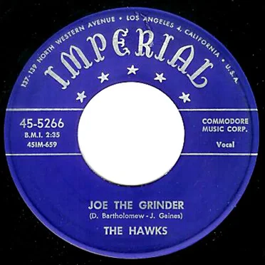 Joe the Grinder / Candy Girl by The Hawks - album cover