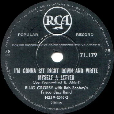 I'm Gonna Sit Right Down and Write Myself a Letter / Last Night on the Back Porch