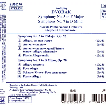 Symphonies: no. 5, op. 76 / no. 7, op. 70