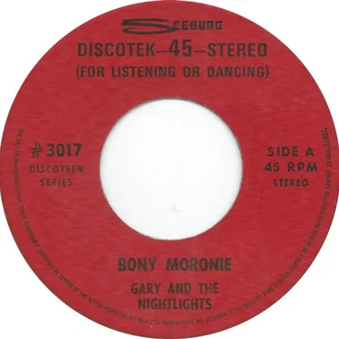 Bony Moronie by Gary and the Nightlights - album cover