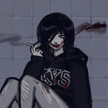blood spilled from pale skin