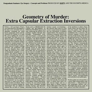 Geometry of Murder: Extra Capsular Extraction Inversions