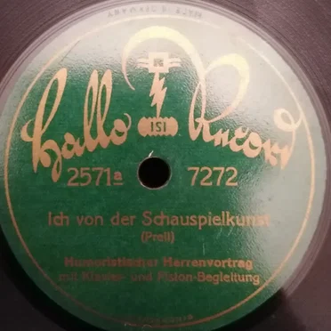 Ich von der Schauspielkunst / Zeitungsfritze