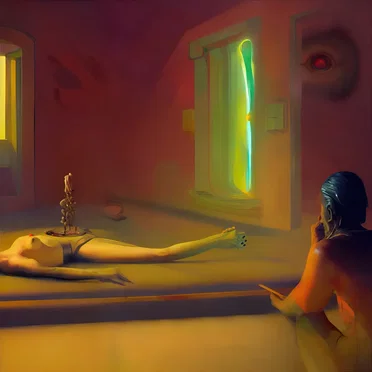 Artist's Cutthroat Grip on His Daily Food for Thought