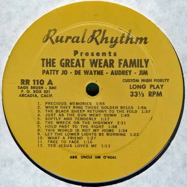 Rural Rhythm Presents The Great Wear Family