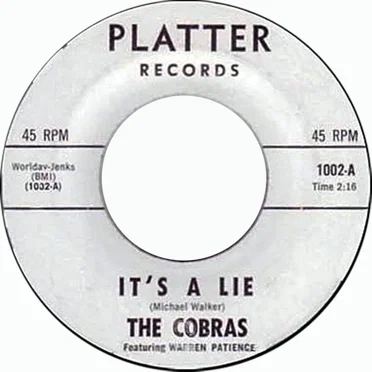 It's A Lie / Thoughts Of You (Are Wrecking Me) by The Cobras - album cover