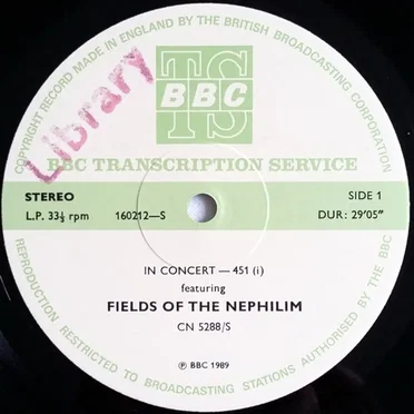 In Concert-451 by Fields of the Nephilim - album cover