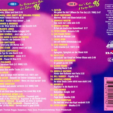 Uwe Hübner präsentiert: ZDF Hitparade: Hits des Jahres 1996 by Various Artists - album cover