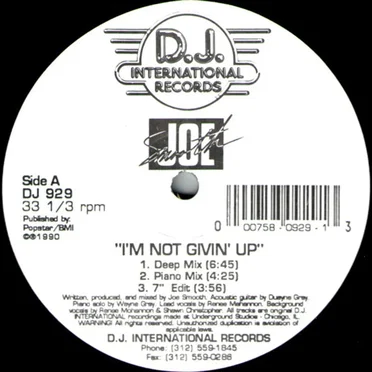 I'm Not Givin' Up / One Moment in Love