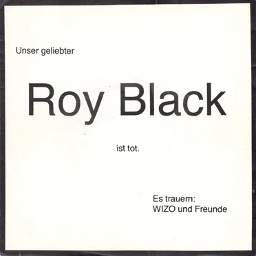 Roy Black ist tot by WIZO - album cover