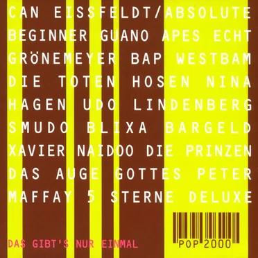 POP 2000: Das gibt’s nur einmal by Various Artists - album cover