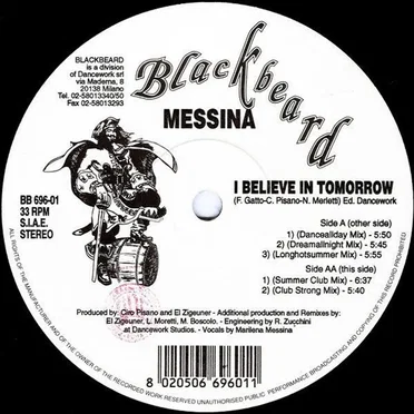 I Believe In Tomorrow by Messina - album cover