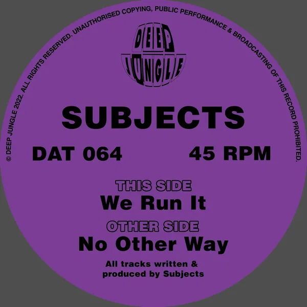 No Other Way / We Run It