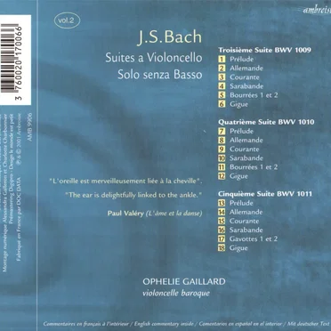 Suites a violoncello solo senza basso: 3,4,5