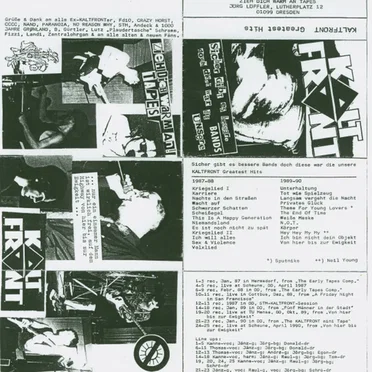 Sicher gibt es bessere Bands, doch diese war die unsere - Kaltfront Greatest Hits