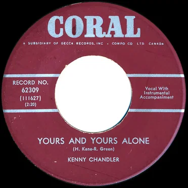 Yours and Yours Alone / It Might Have Been by Kenny Chandler - album cover