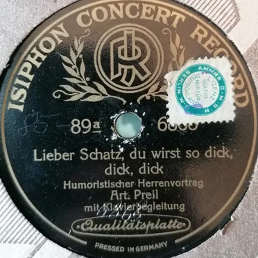 Lieber Schatz, du wirst so dick, dick, dick / Wehe, wehe, wenn du links guckst