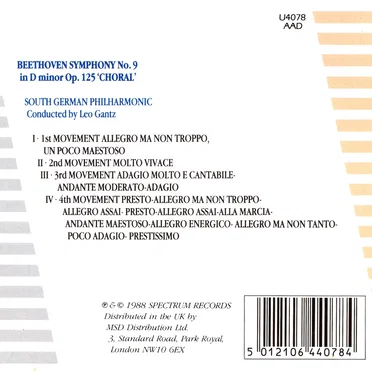 Symphony no. 9 in D minor, op. 125 “Choral”