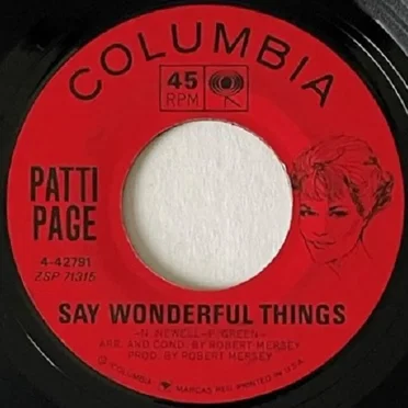 Say Wonderful Things / I Knew I Would See Him Again