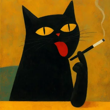 Black Cat Tongue