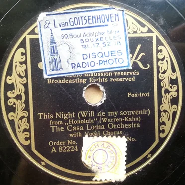 This Night (Will Be My Souvenir) / Honolulu