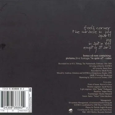 Live EP by Saybia - album cover