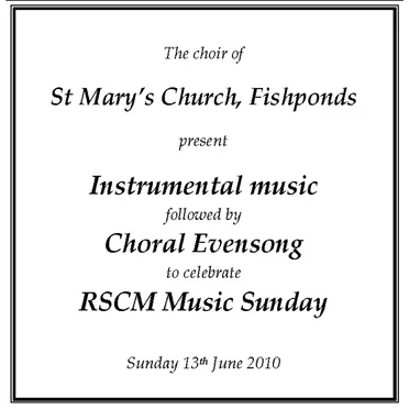 Music Sunday Choral Evensong by Choir of St Mary’s, Fishponds - album cover