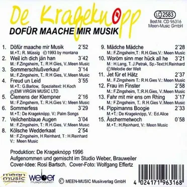 Dofür maache mir Musik by De Krageknöpp - album cover