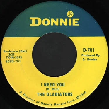 I Need You / Turning To Stone by The Gladiators - album cover