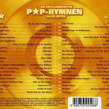 Die ultimative Chart Show: Die erfolgreichsten Pop-Hymnen aller Zeiten by Various Artists - album cover