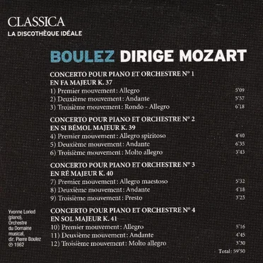 Boulez dirige Mozart