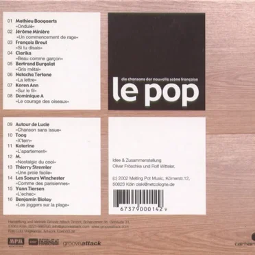 Le Pop: Die Chansons der nouvelle Scène française by Various Artists - album cover