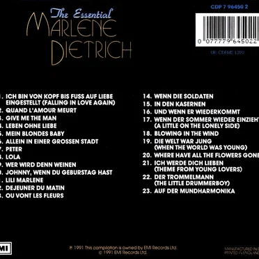 The Essential Marlene Dietrich