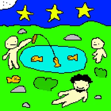 lets catch some fish and put them in our mouths