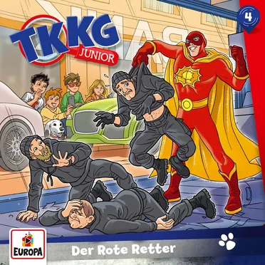 TKKG Junior 4: Der Rote Retter by Frank Gustavus - album cover