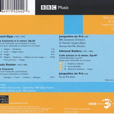Elgar: Cello Concerto / Priaulx Rainier: Cello Concerto / Rubbra: Cello Sonata