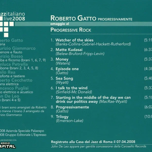 Jazzitaliano Live 2008: Omaggio al progressive rock