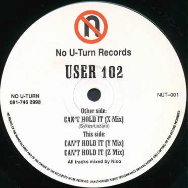 Can't Hold It by User 102 - album cover