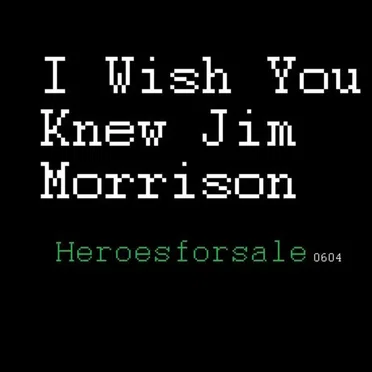 I Wish You Knew Jim Morrison by Heroes for Sale - album cover