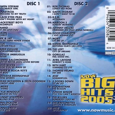 Now Big Hits 2005 by Various Artists - album cover