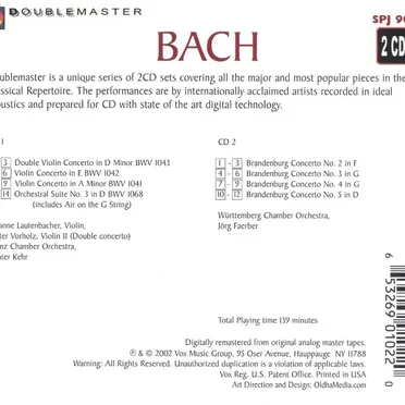 Violin Concerti / Suite no. 3 in D / Best of the Brandenburgs