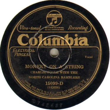 Monkey on a String / White House Blues by Charlie Poole - album cover