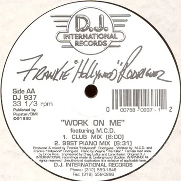 Work on Me by Frankie 'Hollywood' Rodriguez - album cover